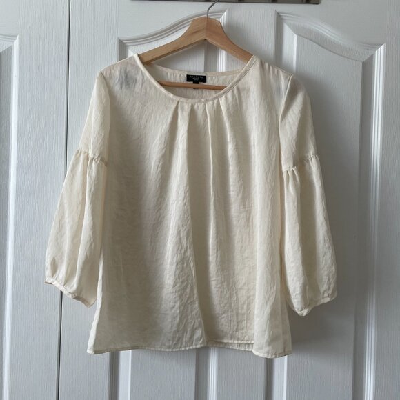 Talbots Tops - EUC Talbots Petites  Lightest blush Ivory top blouse Size 10P